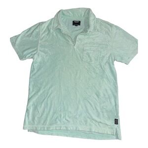 Todd Snyder Mint Green terry clotn Polo Shirt size large